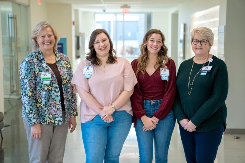 Recognizing the Dr. Carl G. Pierce Jr. Scholarship awardees are (l-r) Kay Young, Beebe Medical Foundation executive director; recipients Hannah Rossi and Kasey McNatt; and Tracy Bell, School of Nursing program coordinator. SUBMITTED PHOTO